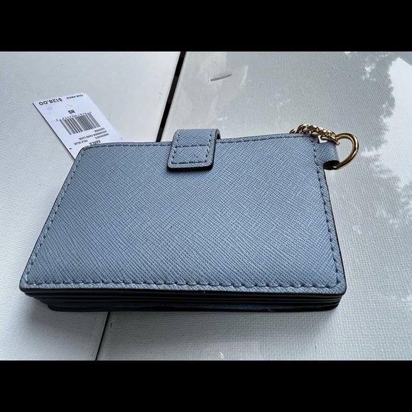 Michael Kors Karla Pale Blue Card Case Leather - Picture 9 of 10